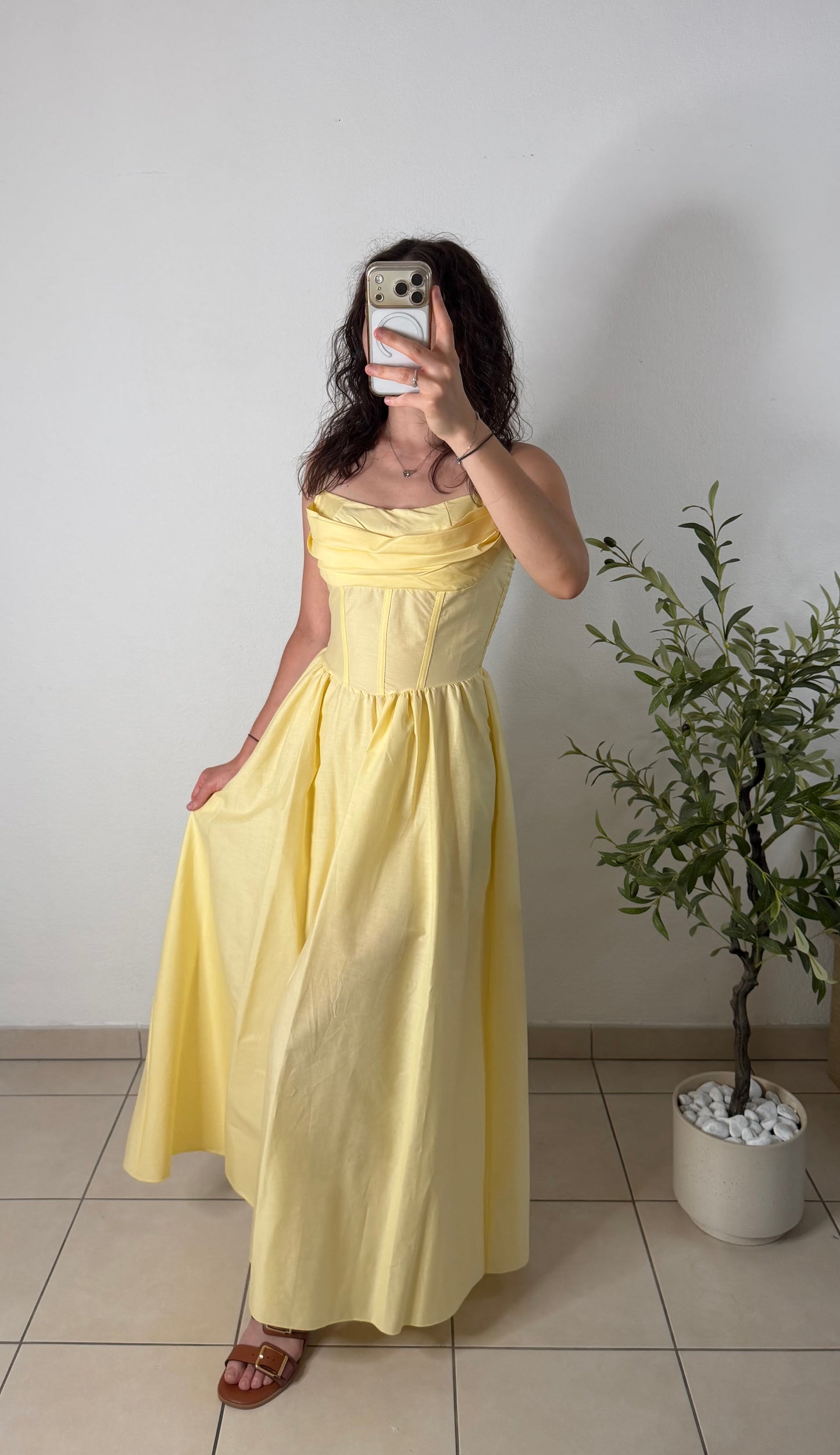 Robe corset - jaune