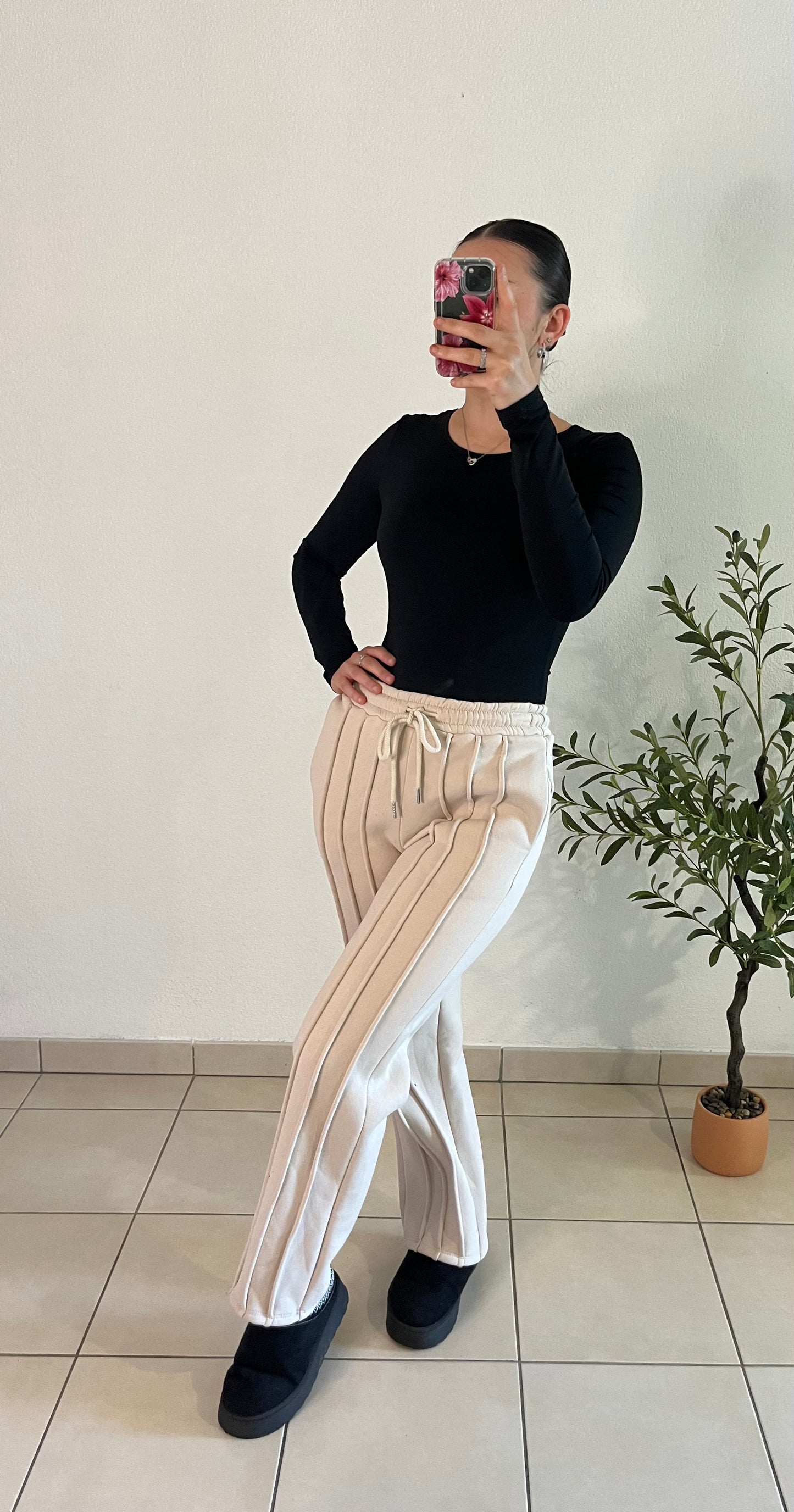 Bas de jogging beige