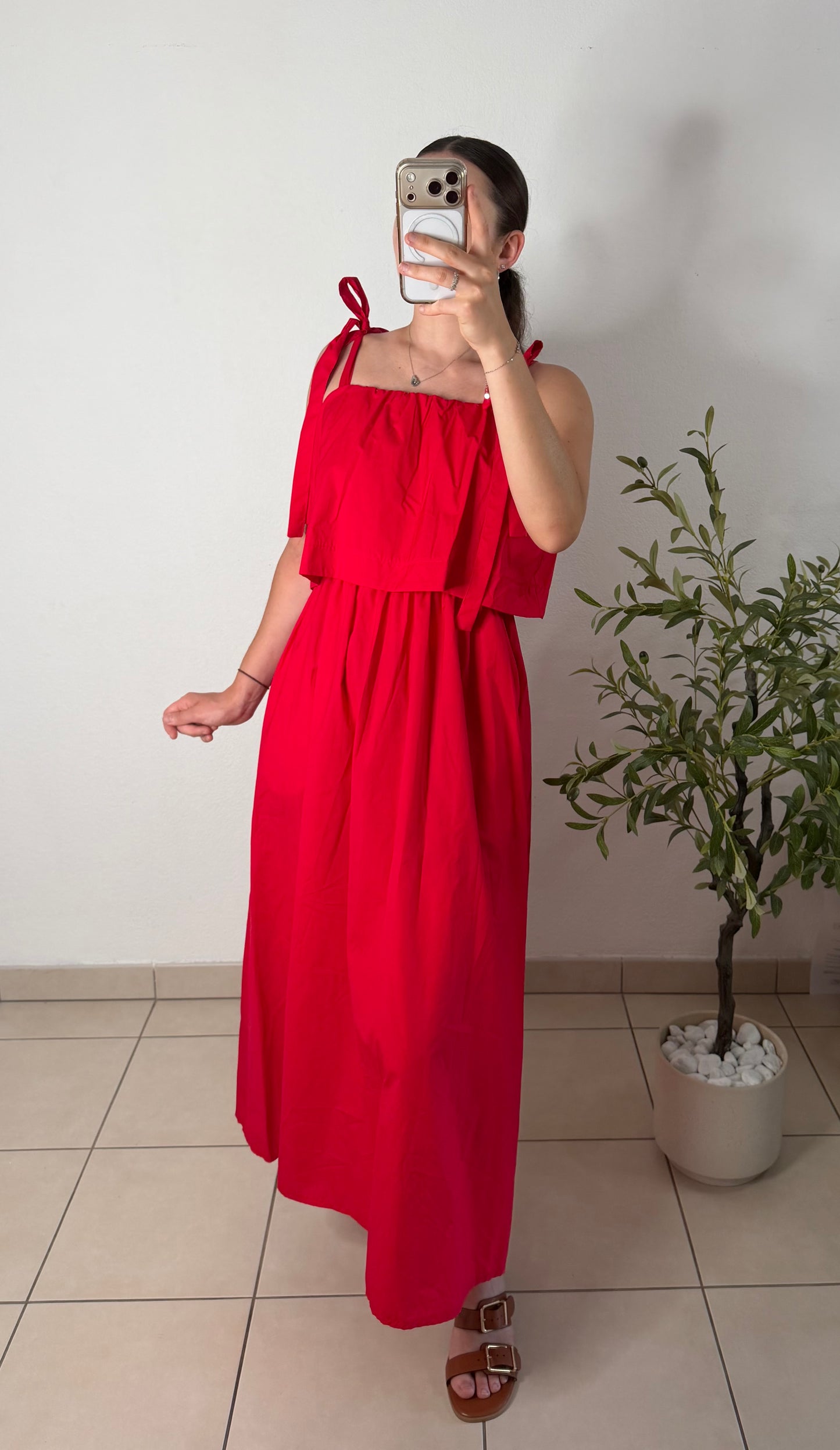 Robe noeud - rouge