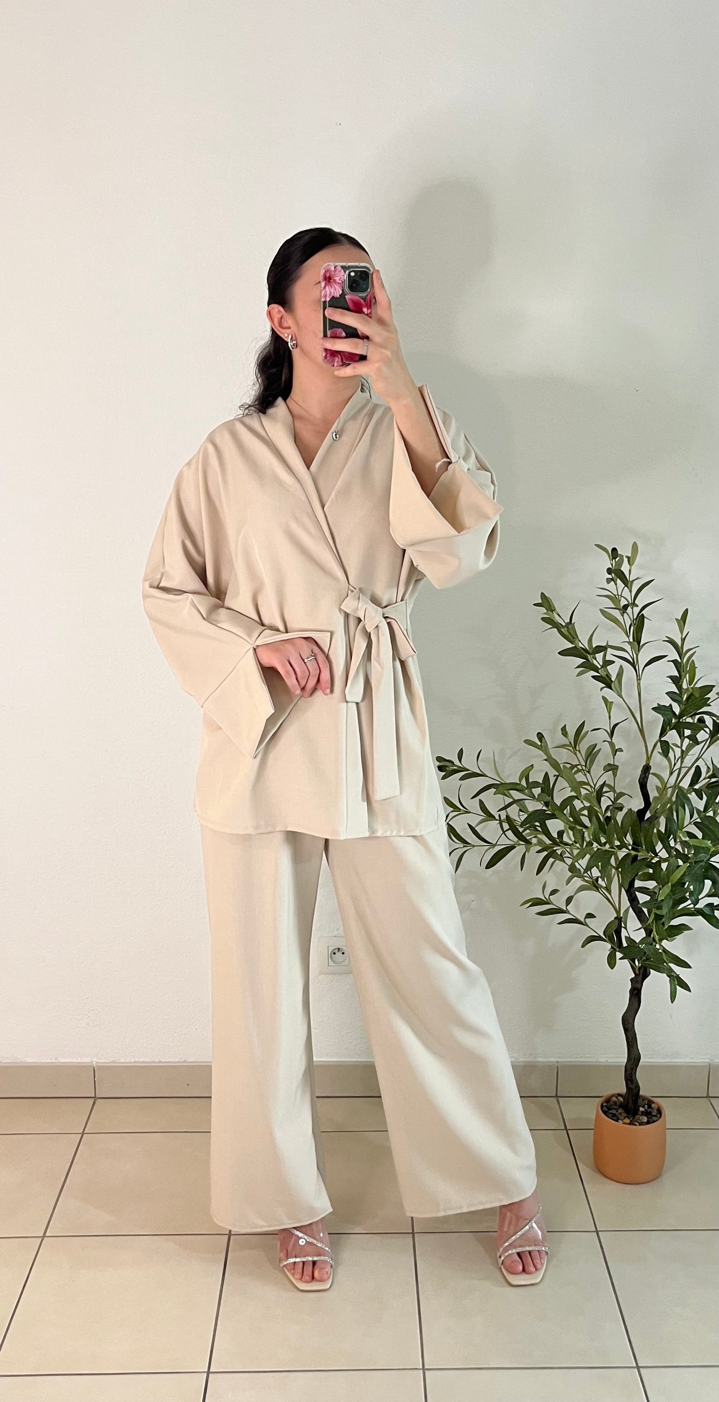Ensemble kimono beige
