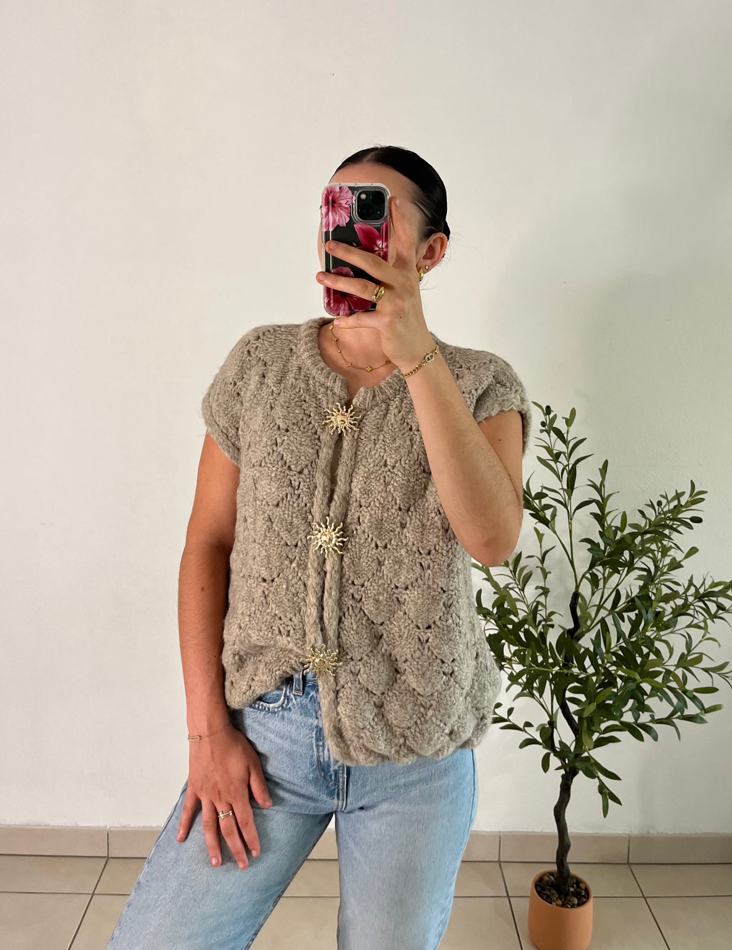 Gilet soleil beige