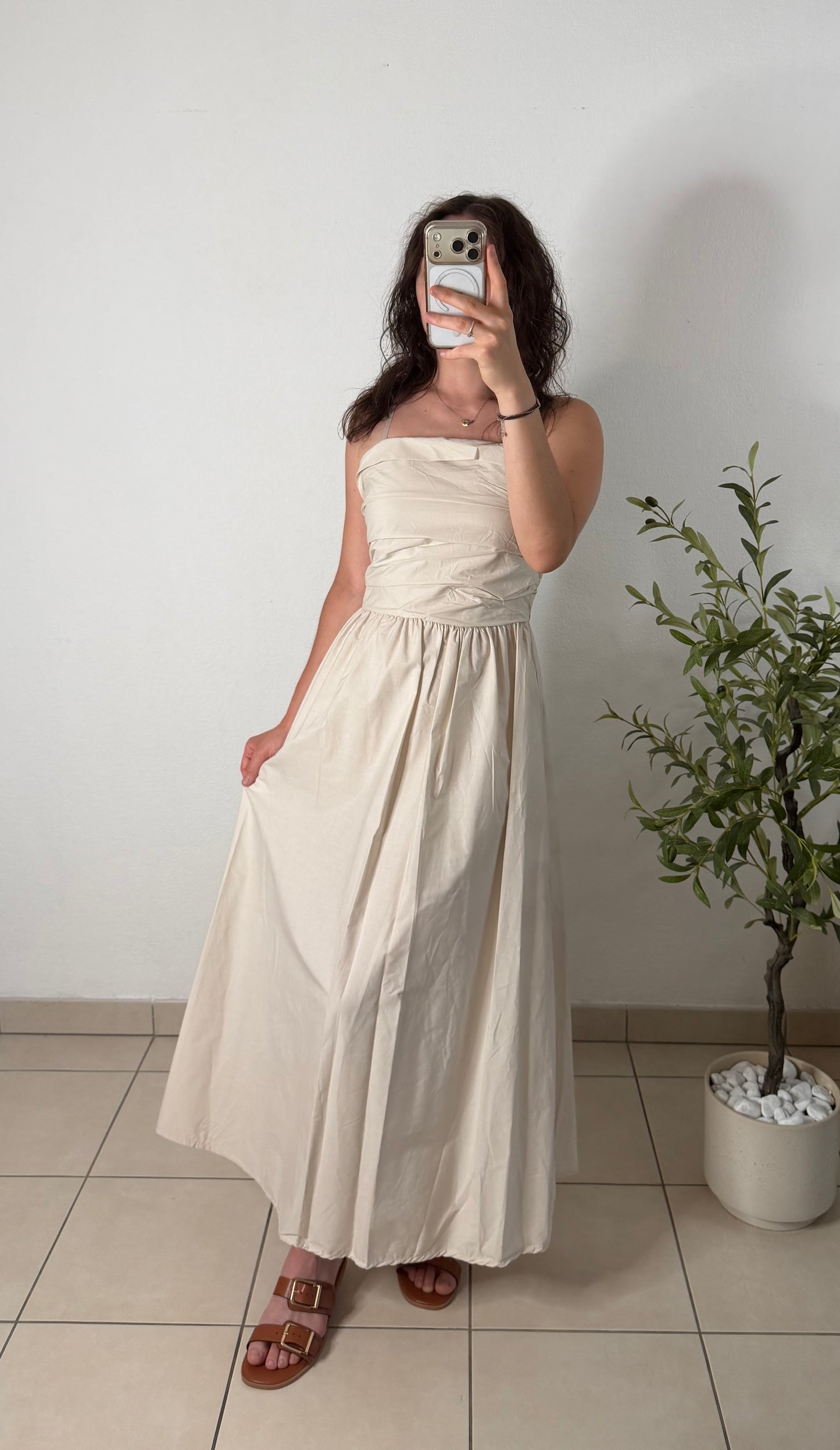 Robe bustier - beige