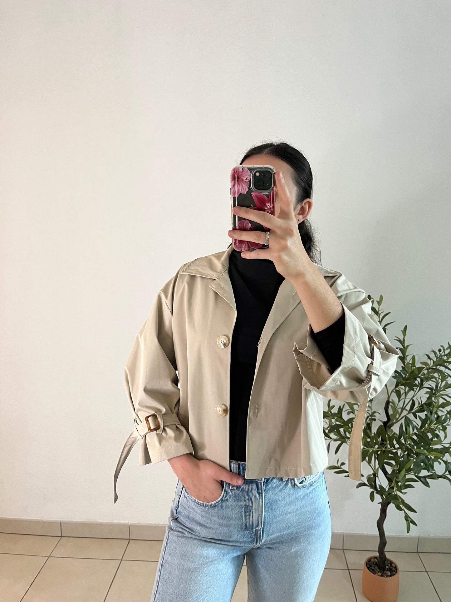 Trench court beige