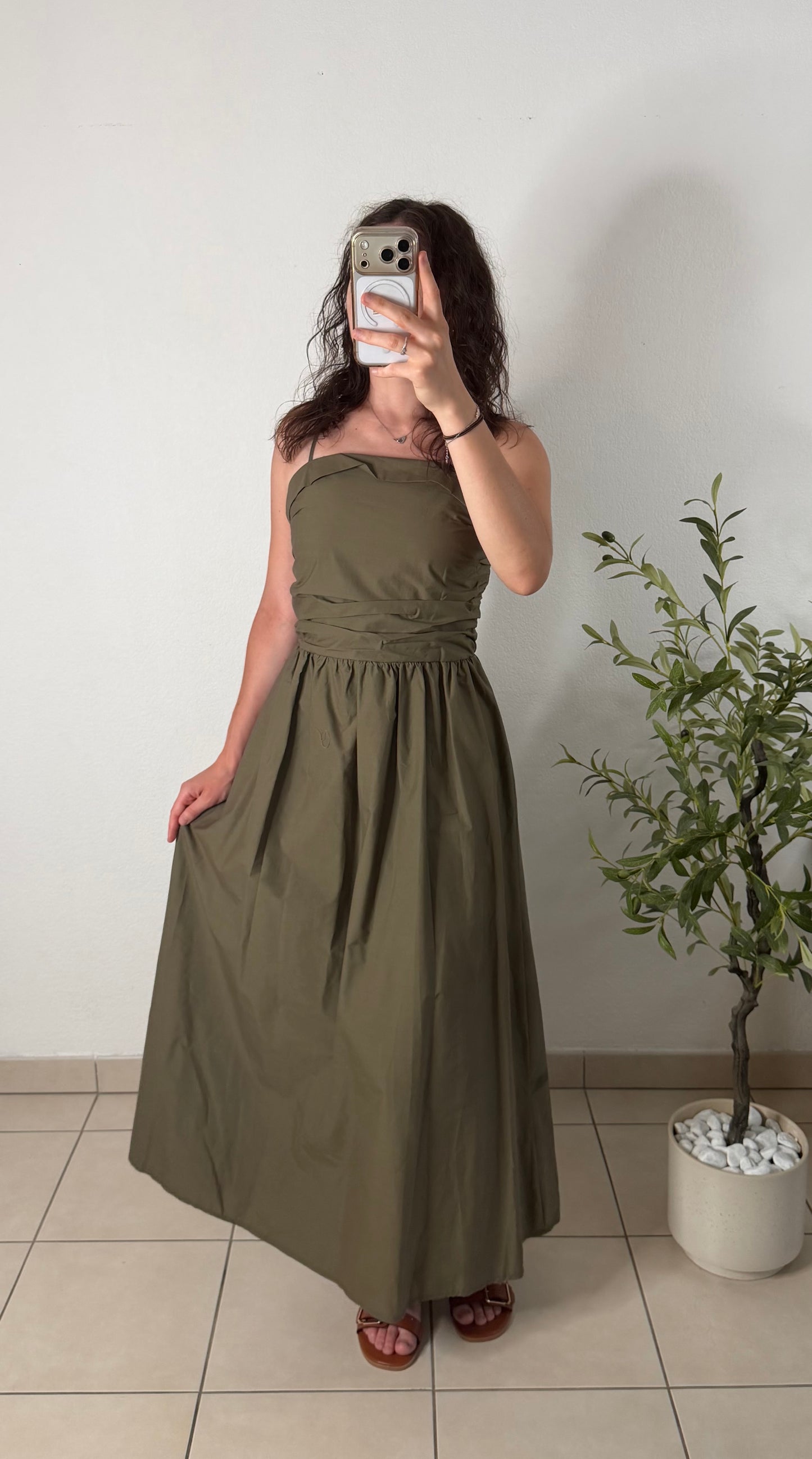 Robe bustier - kaki