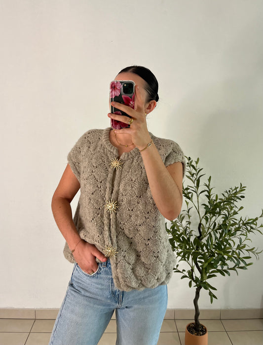 Gilet soleil beige