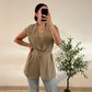 Veste lanière beige