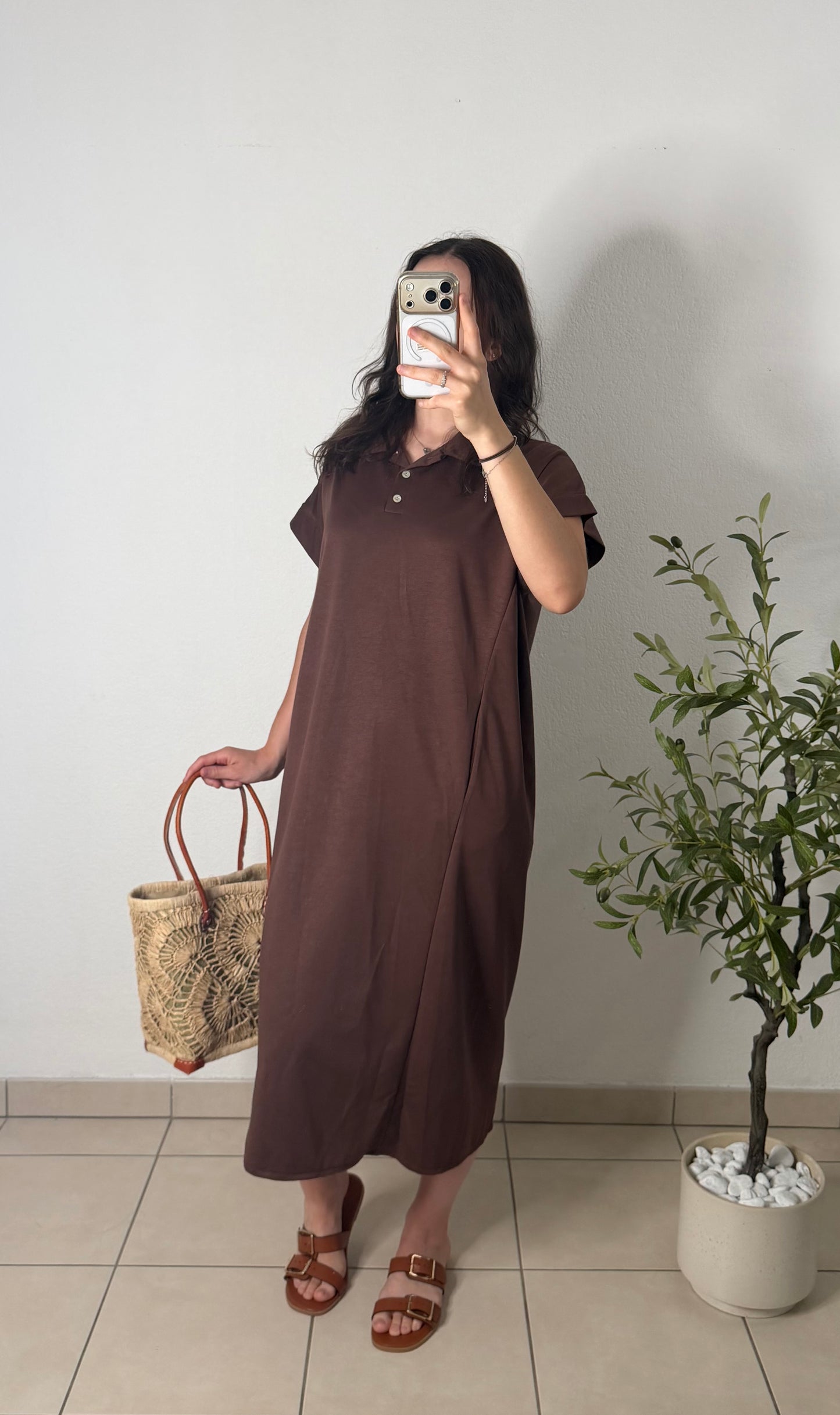 Robe polo - choco