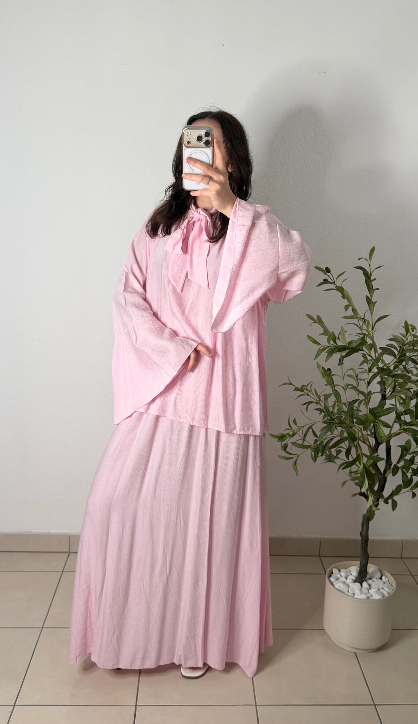 Ensemble jupe léger - rose