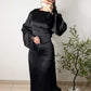 Robe satinée - noir