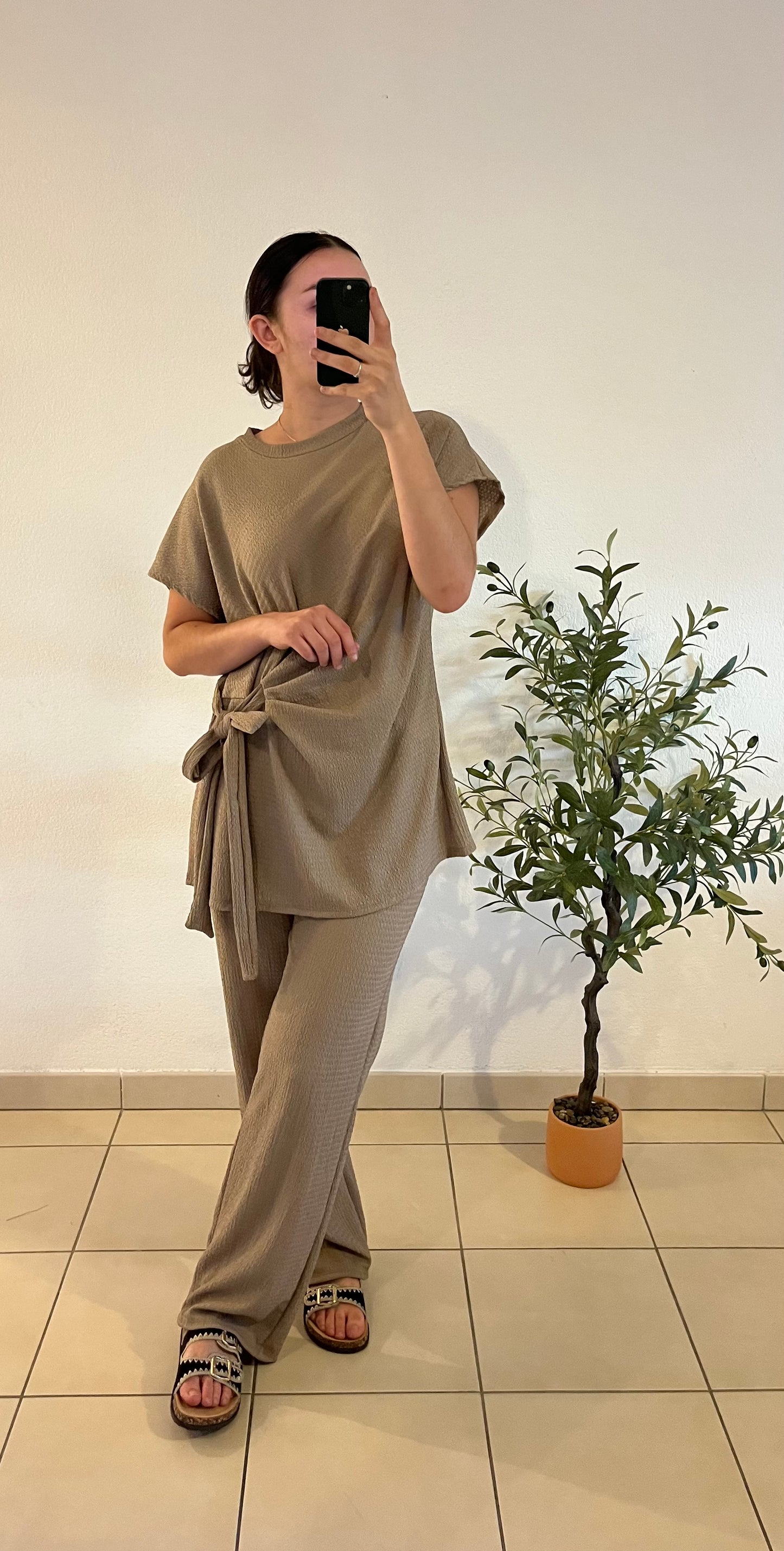 Ensemble noeud beige