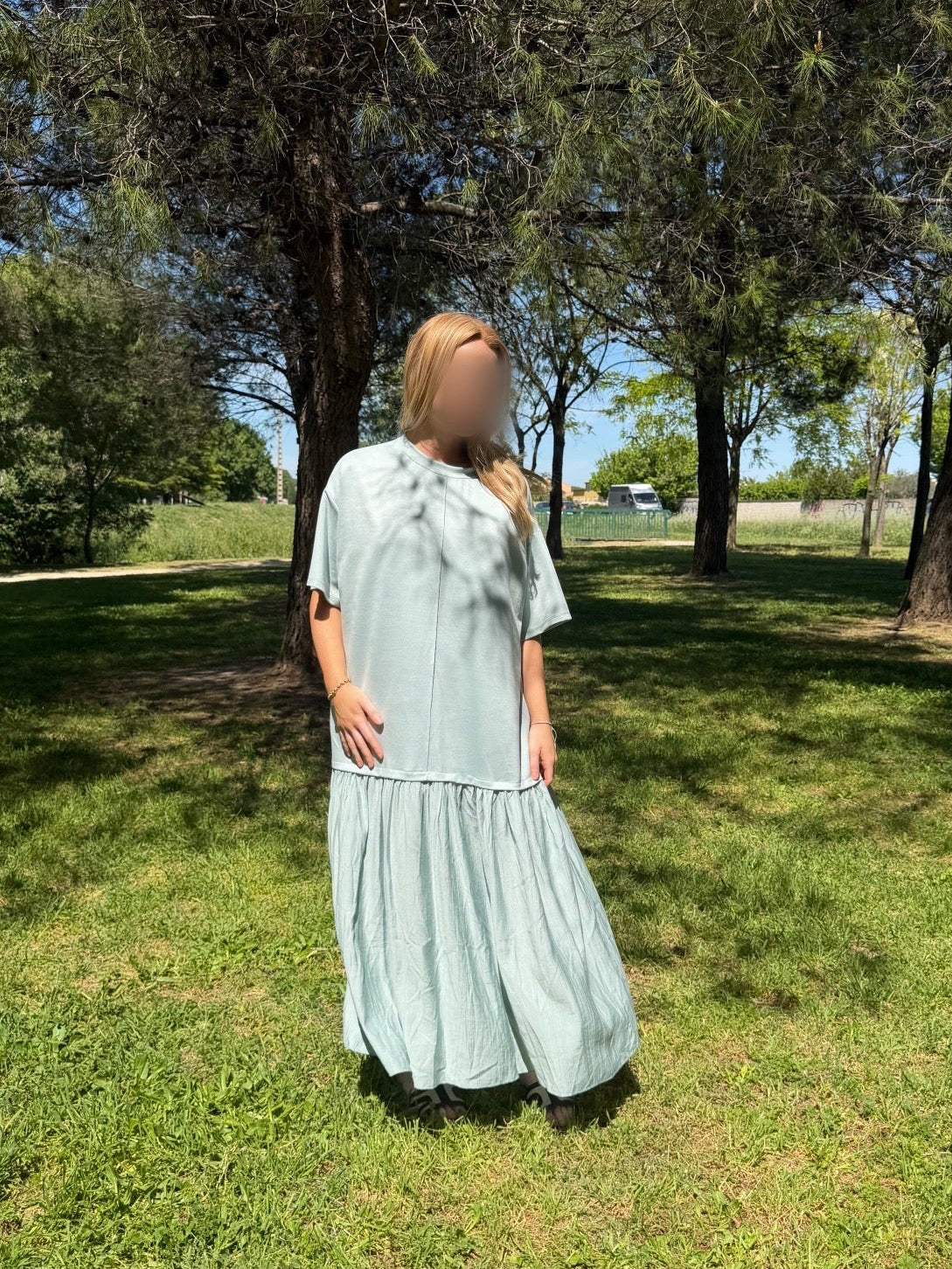 Robe tulle - menthe