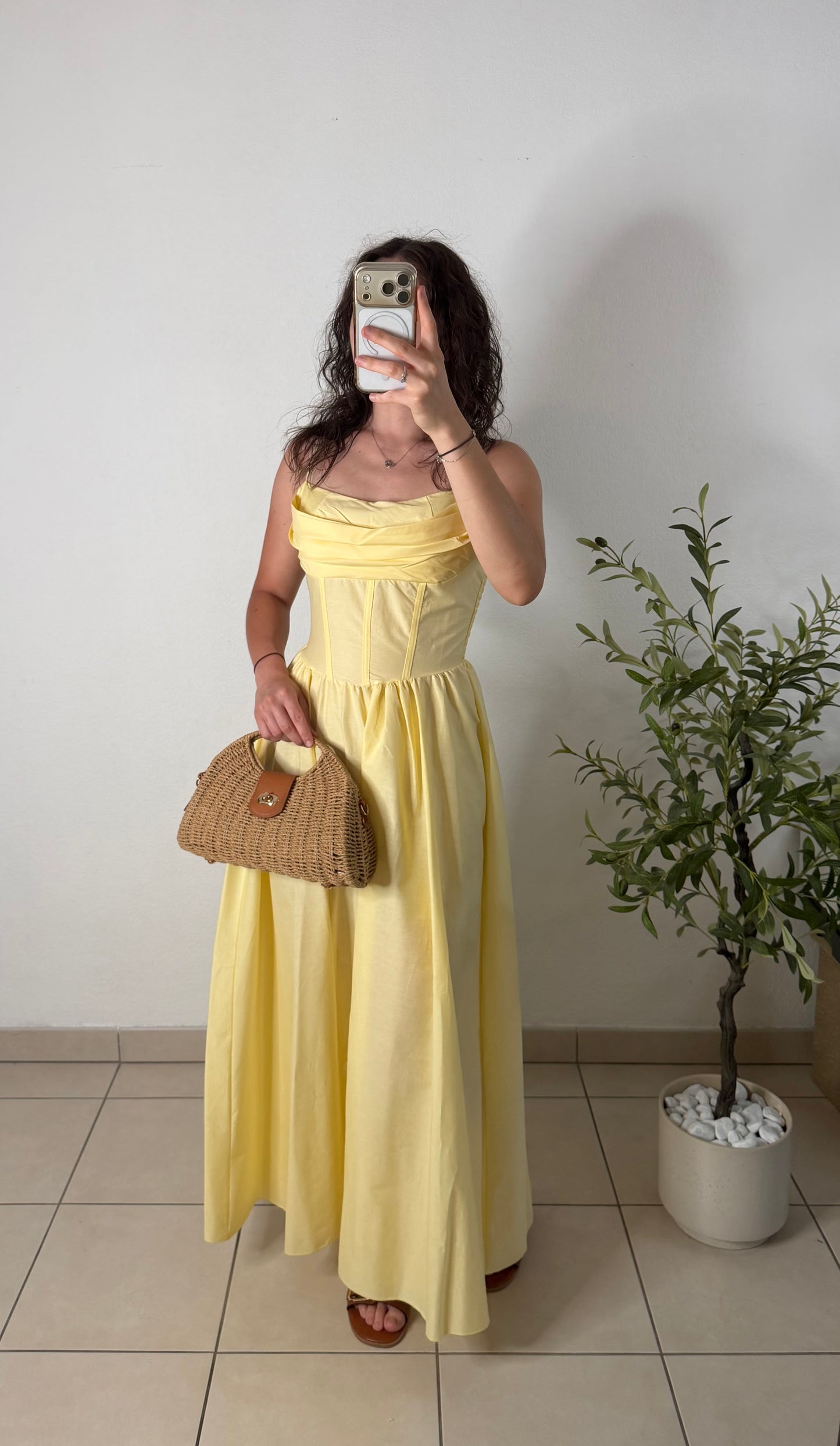 Robe corset - jaune