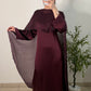 Robe satinée - bordeaux