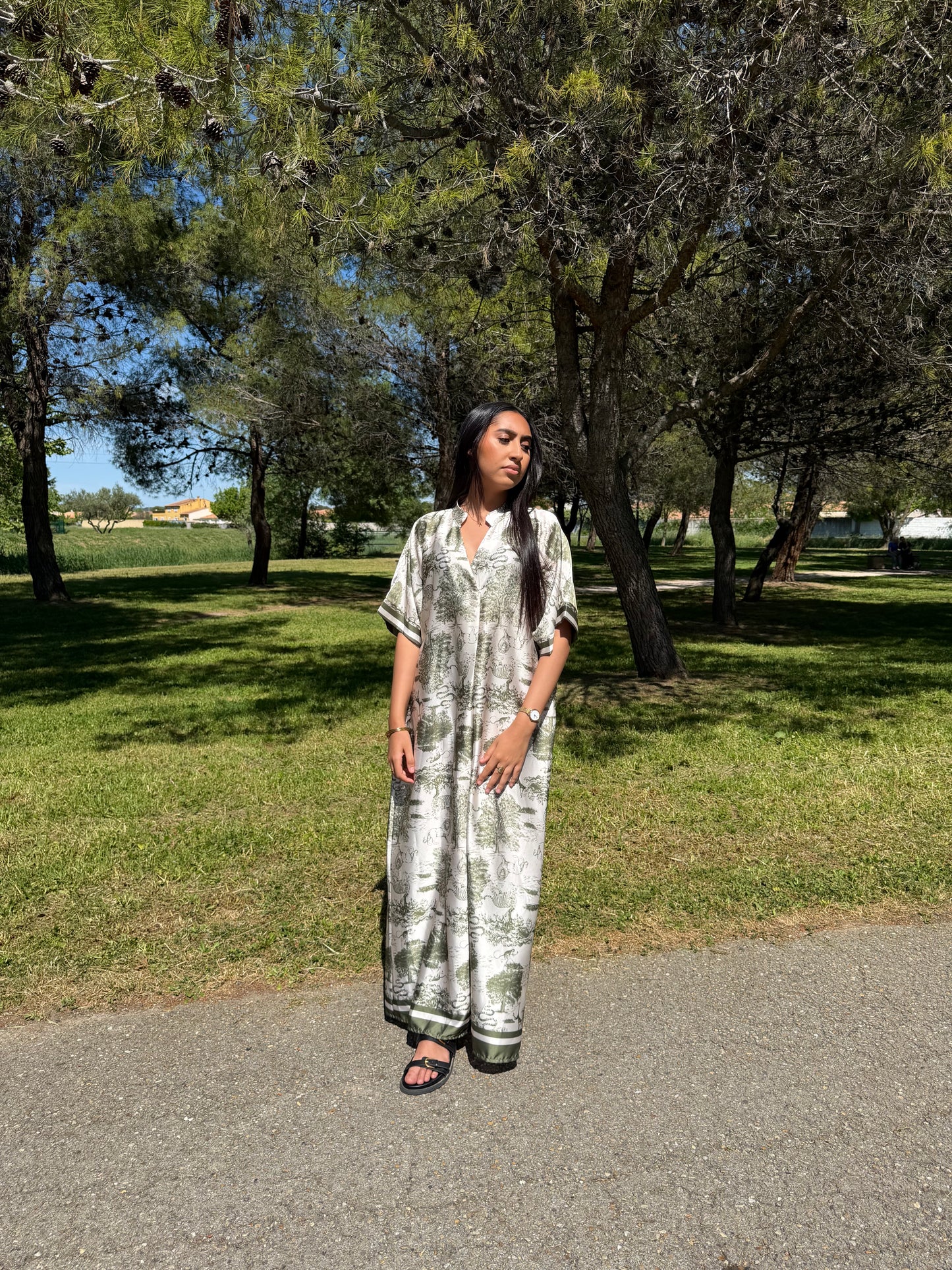Robe motif - vert