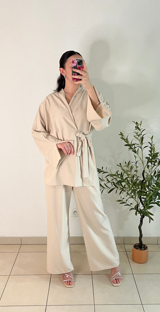 Ensemble kimono beige