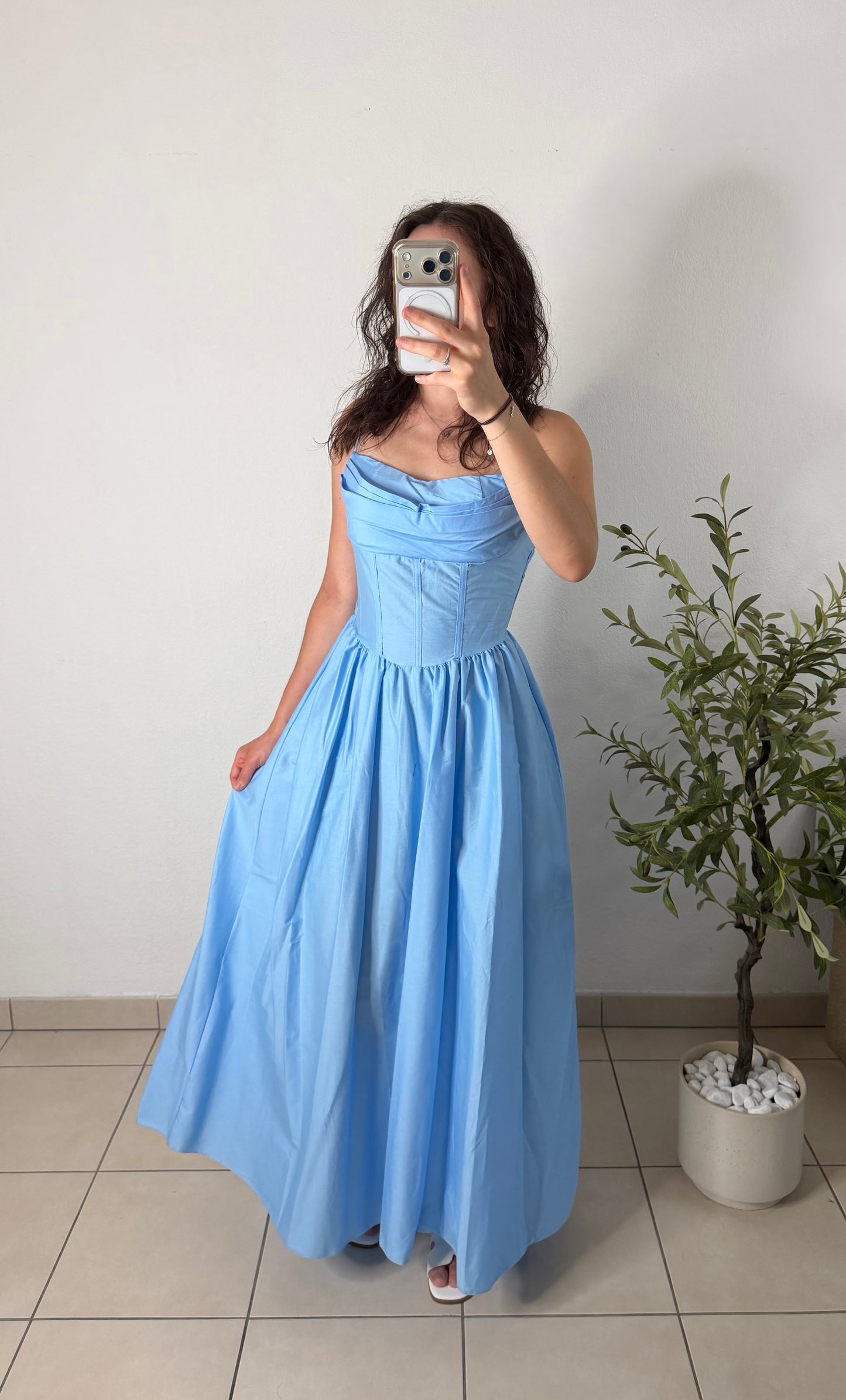 Robe corset - bleu