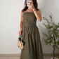 Robe bustier - kaki