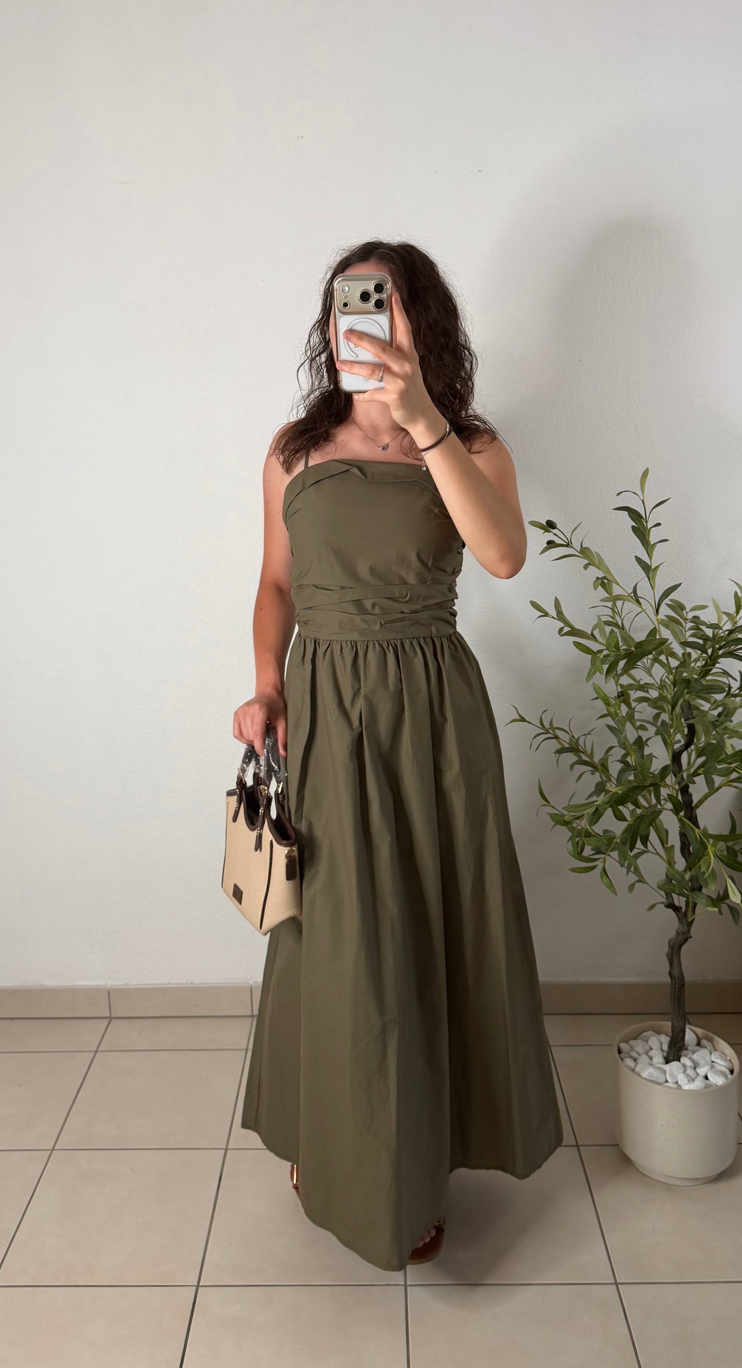Robe bustier - kaki