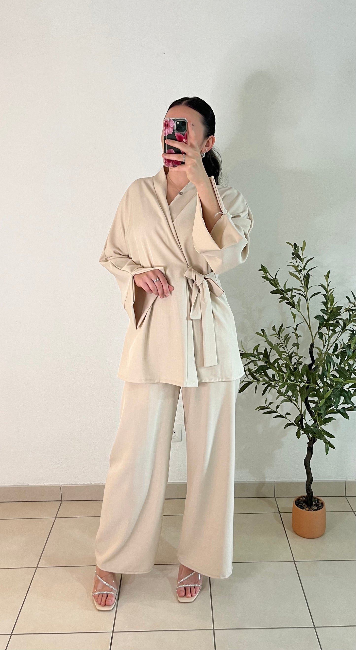 Ensemble kimono beige