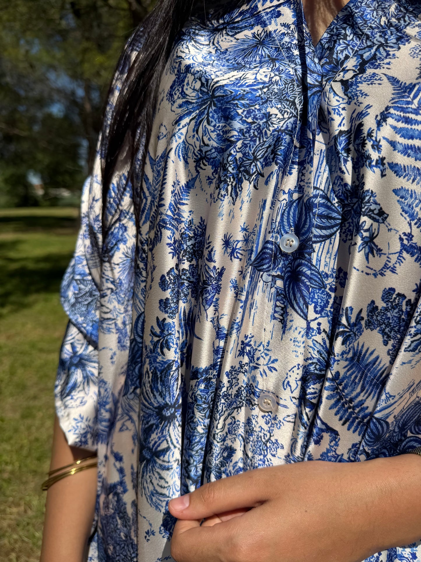 Robe chemise - bleu