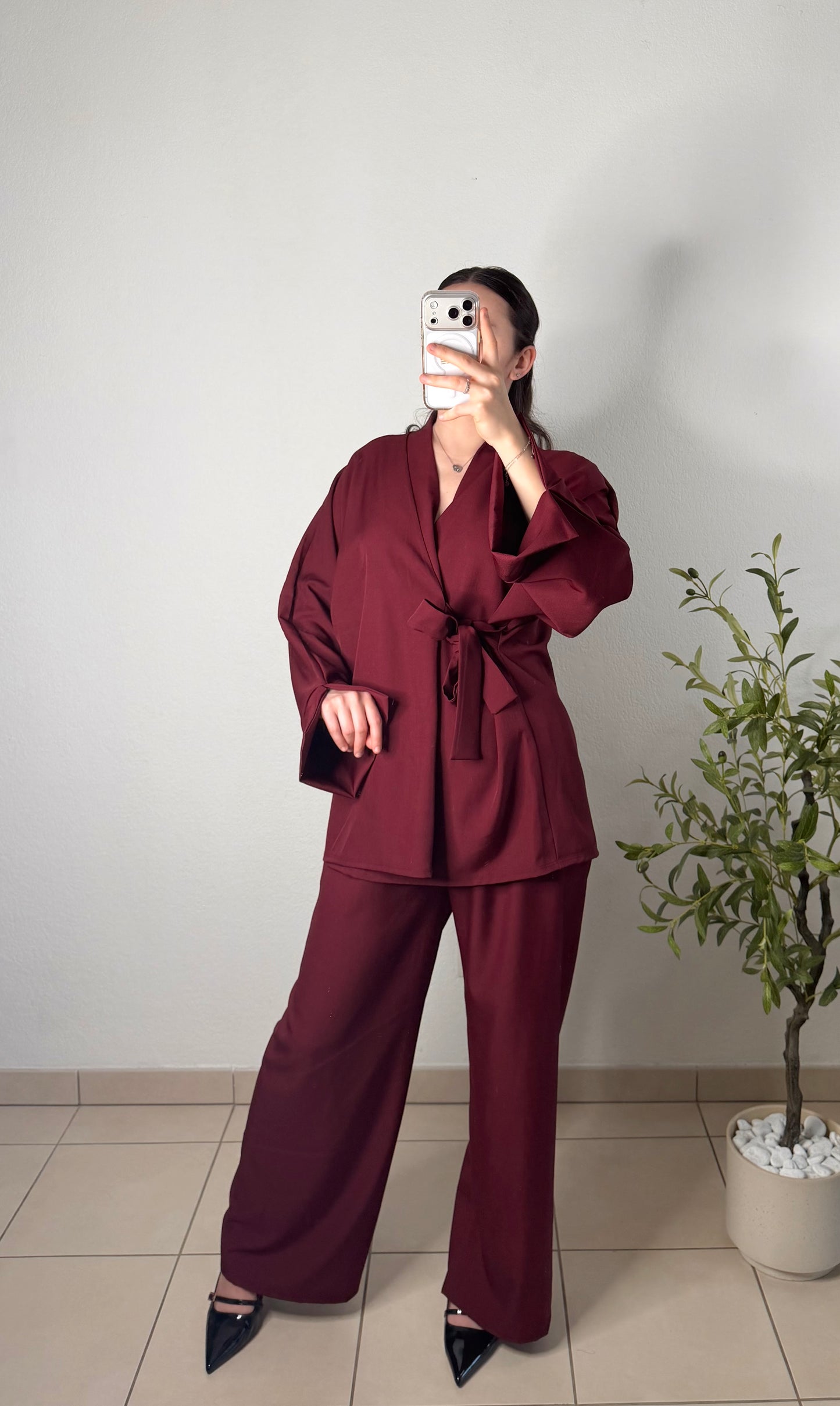 Ensemble kimono - rouge