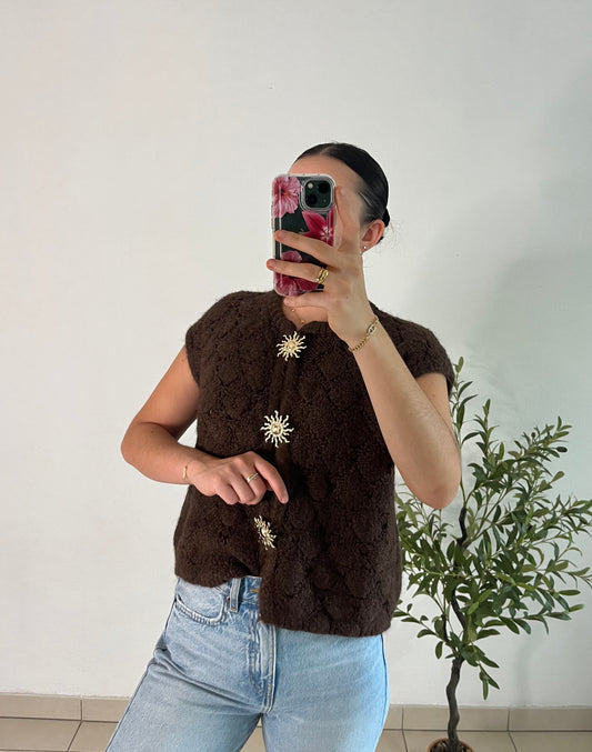 Gilet soleil marron