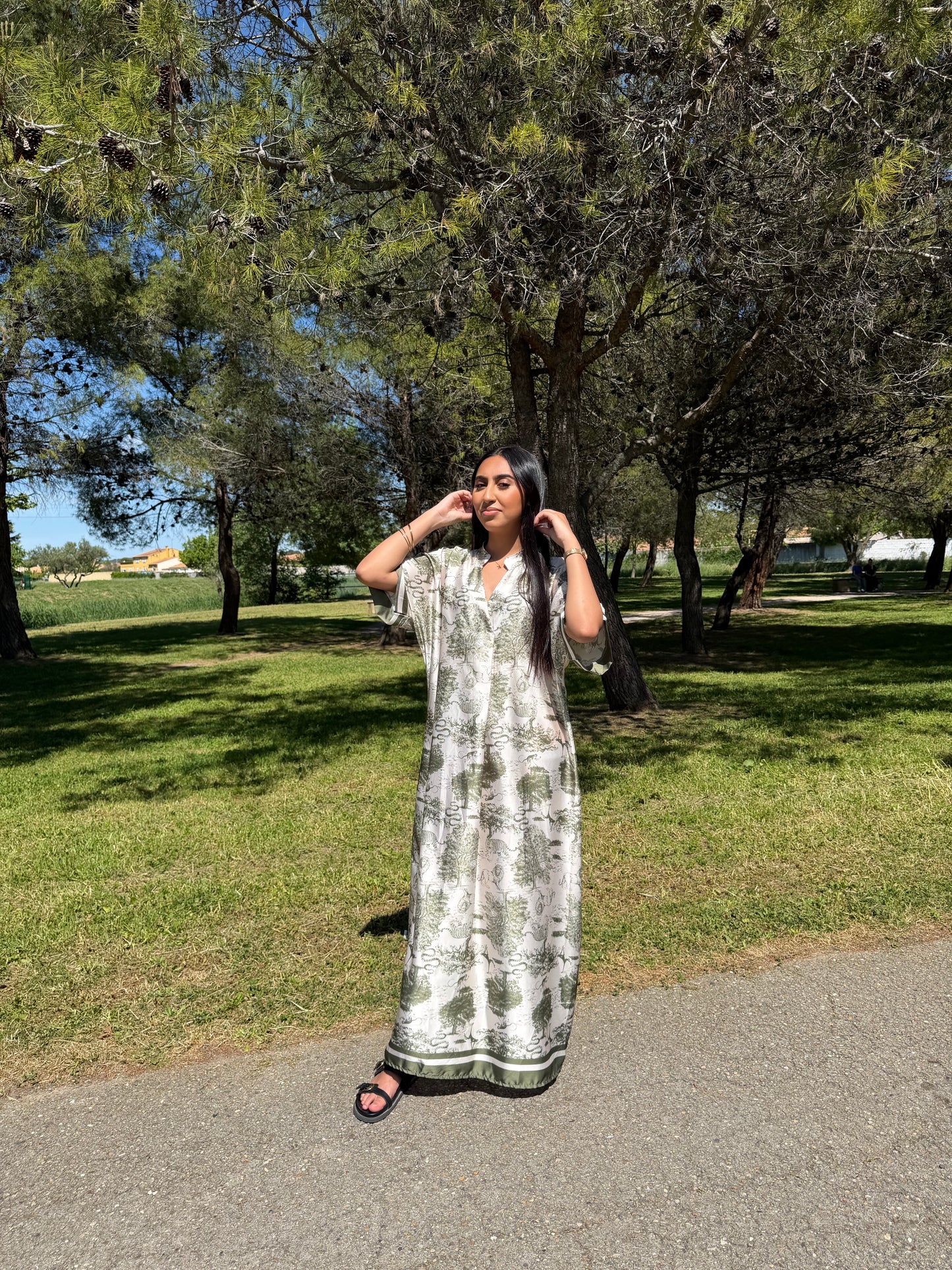 Robe motif - vert