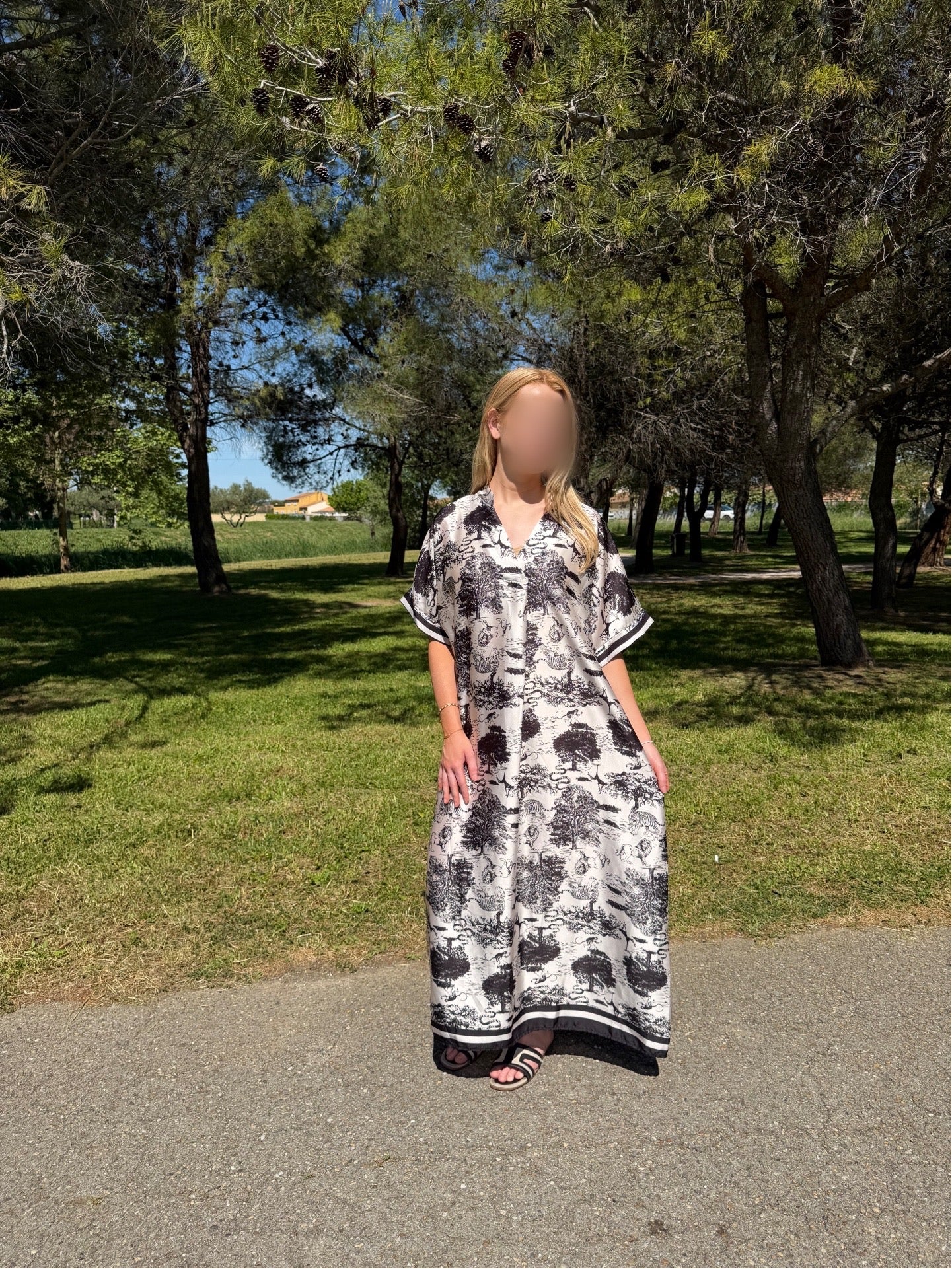 Robe motif - noir