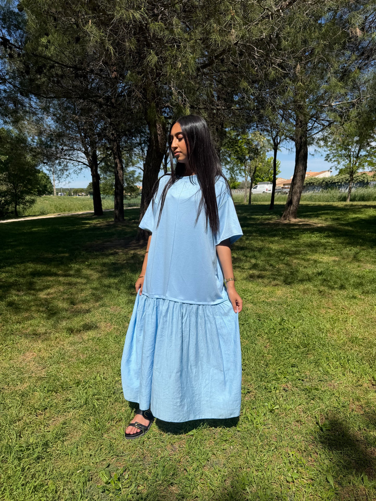 Robe tulle - bleu
