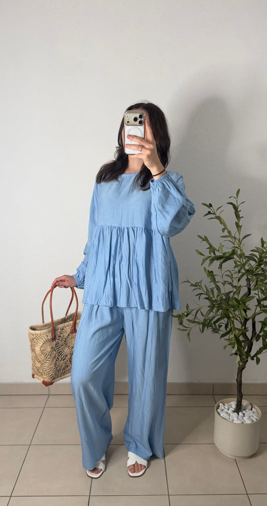 Ensemble pantalon - bleu