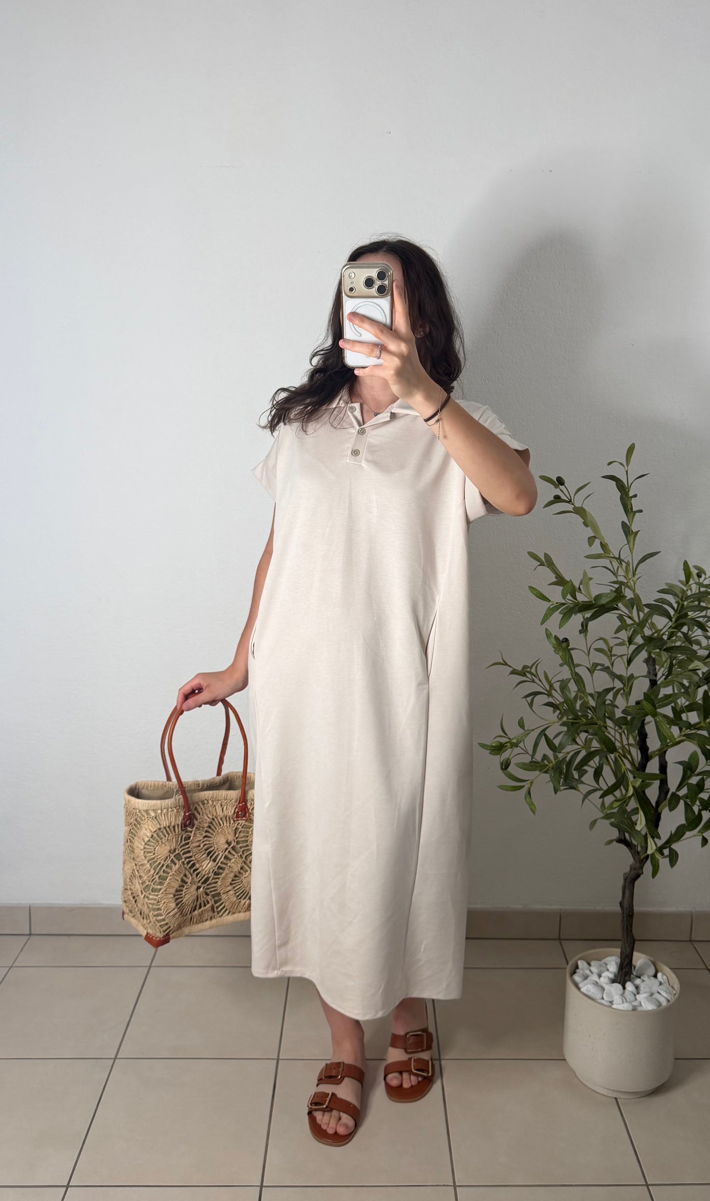 Robe polo - beige