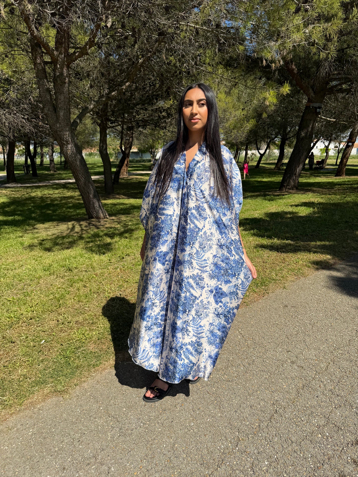 Robe chemise - bleu
