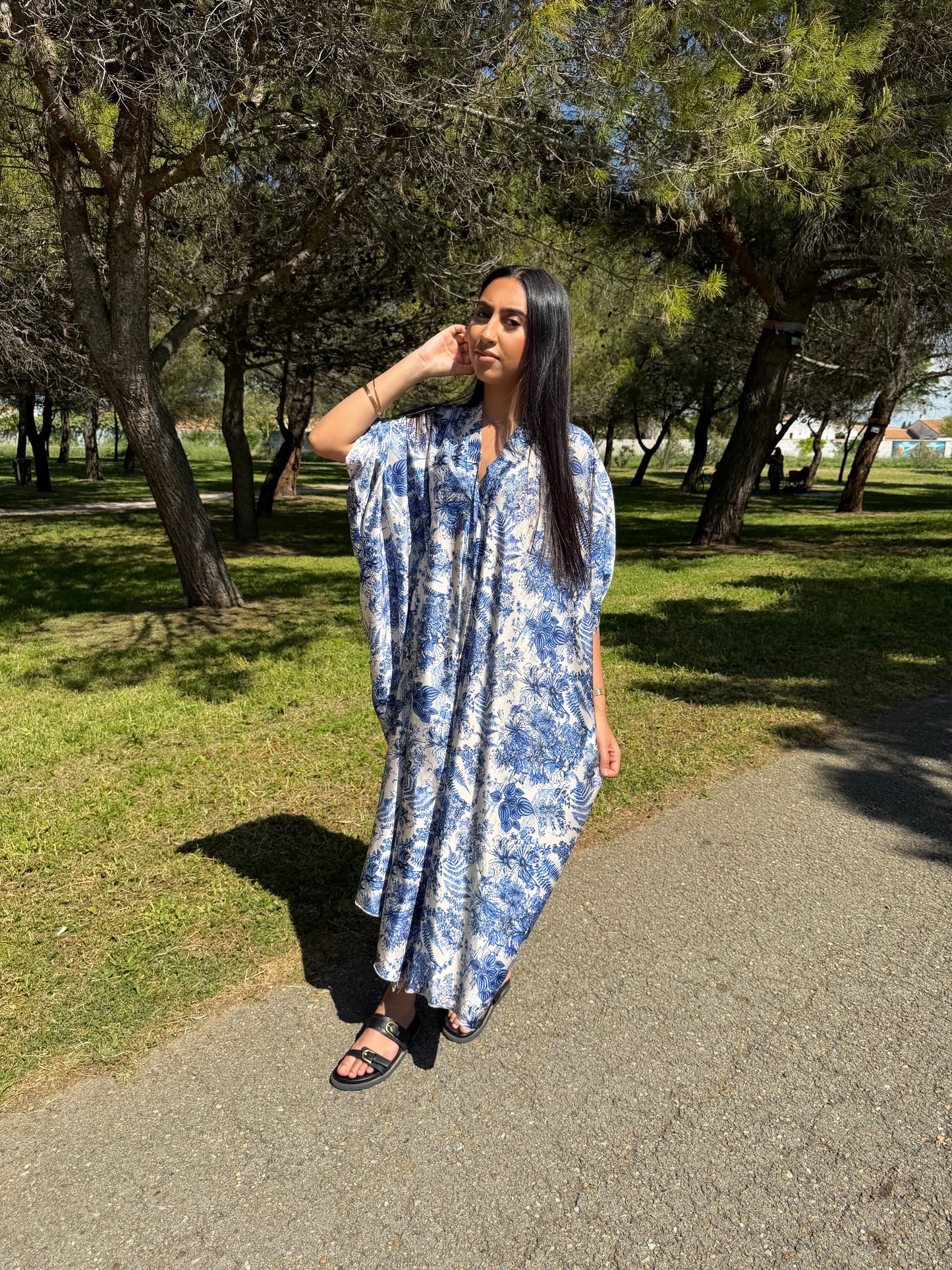 Robe chemise - bleu