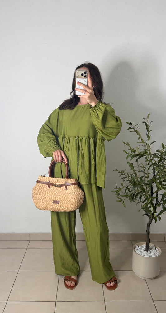 Ensemble pantalon - vert olive