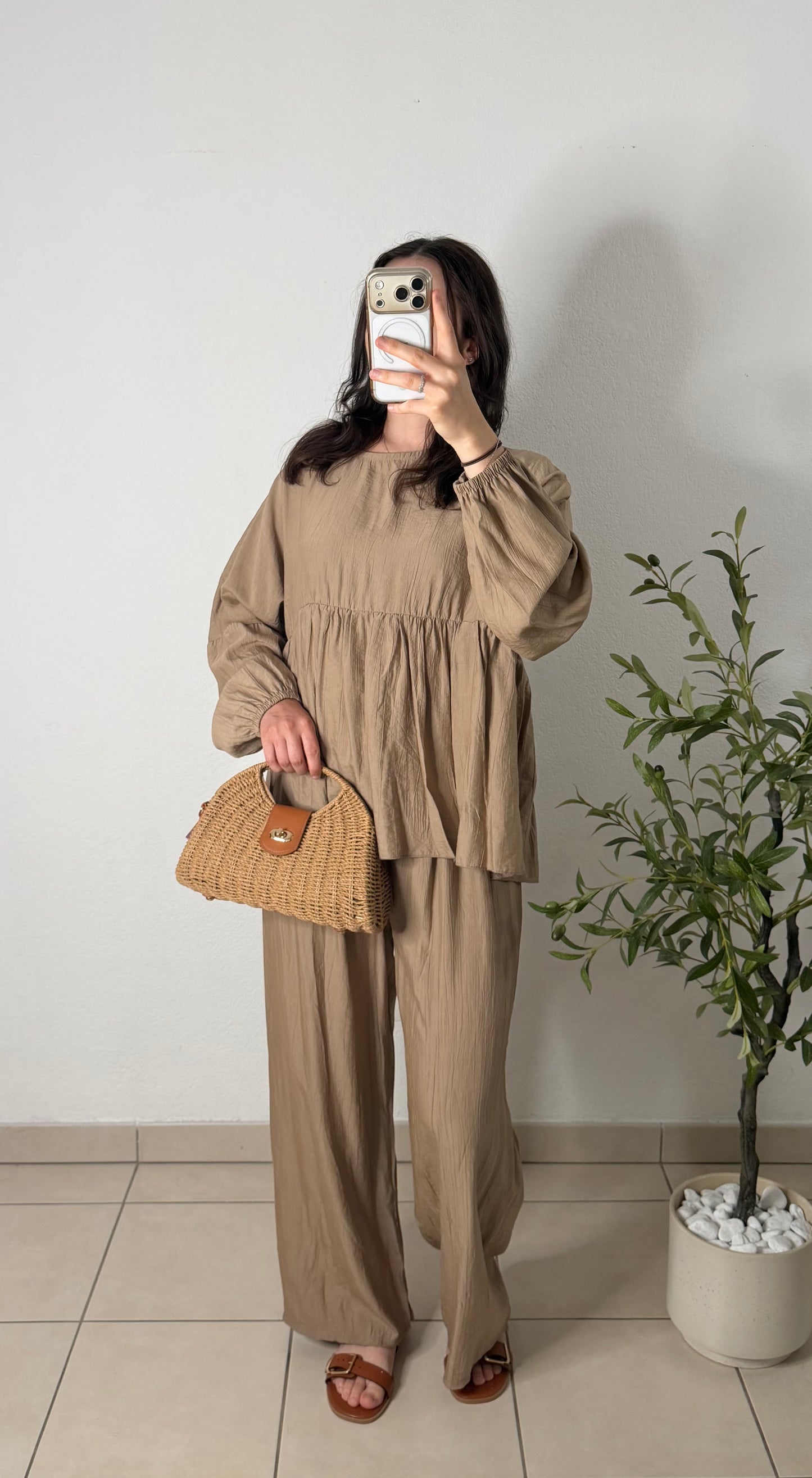 Ensemble pantalon - beige