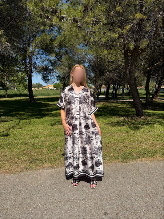 Robe motif - noir
