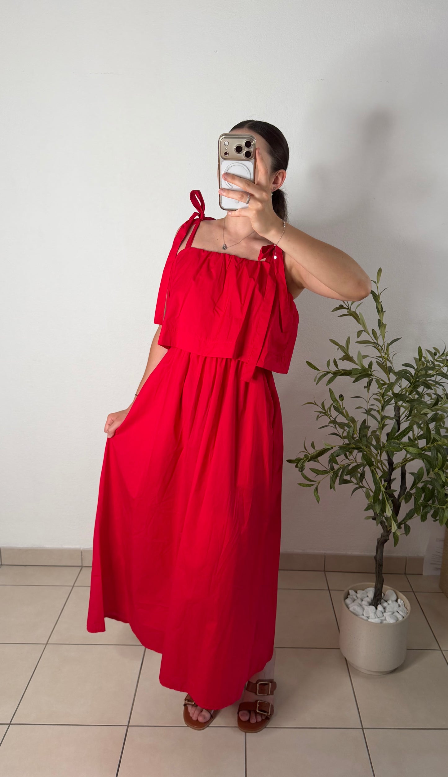 Robe noeud - rouge
