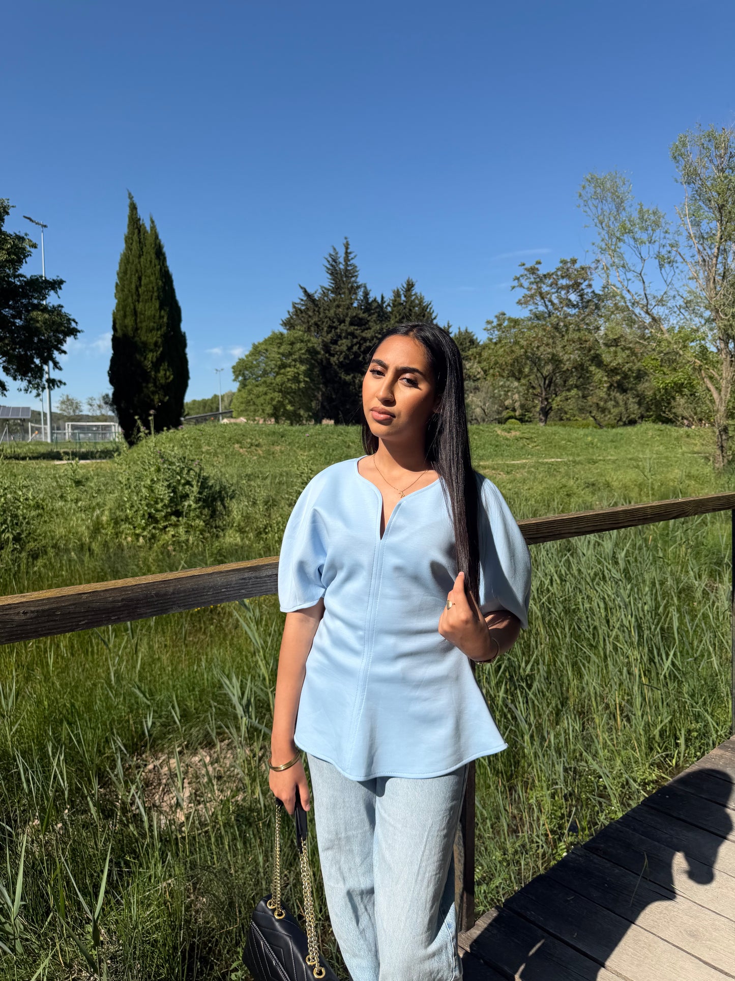Top - bleu