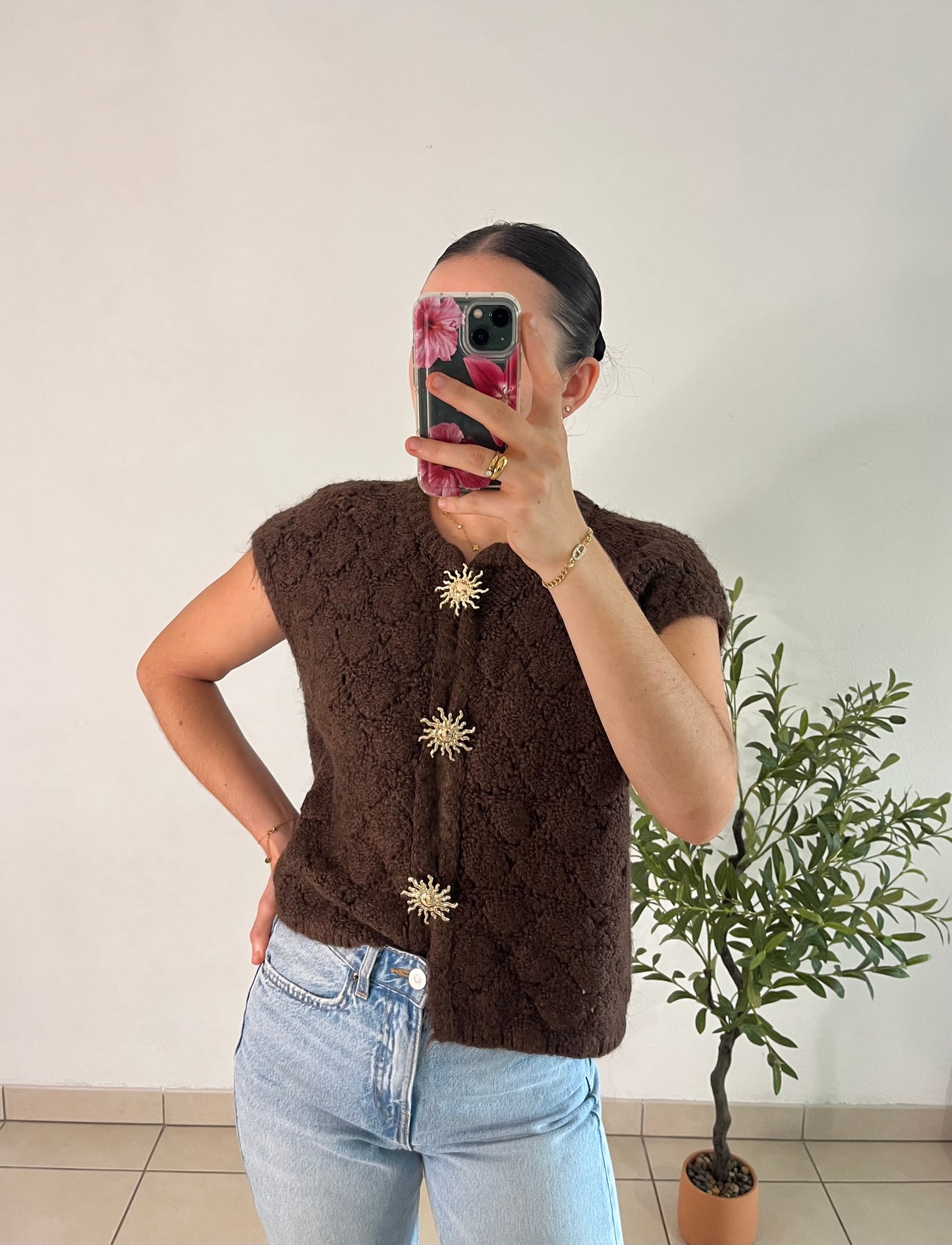 Gilet soleil marron