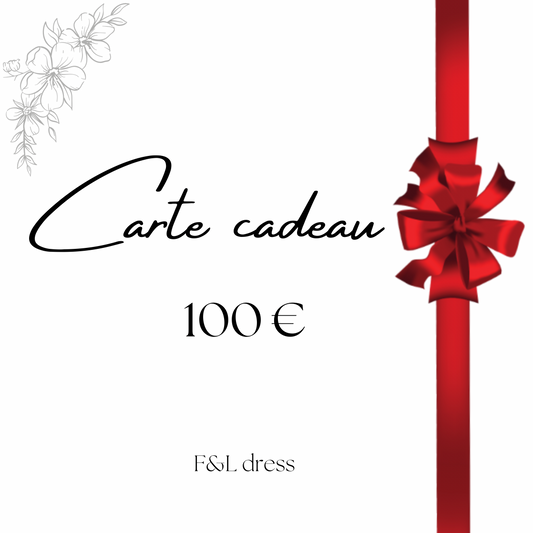 Carte cadeau valeur 100€